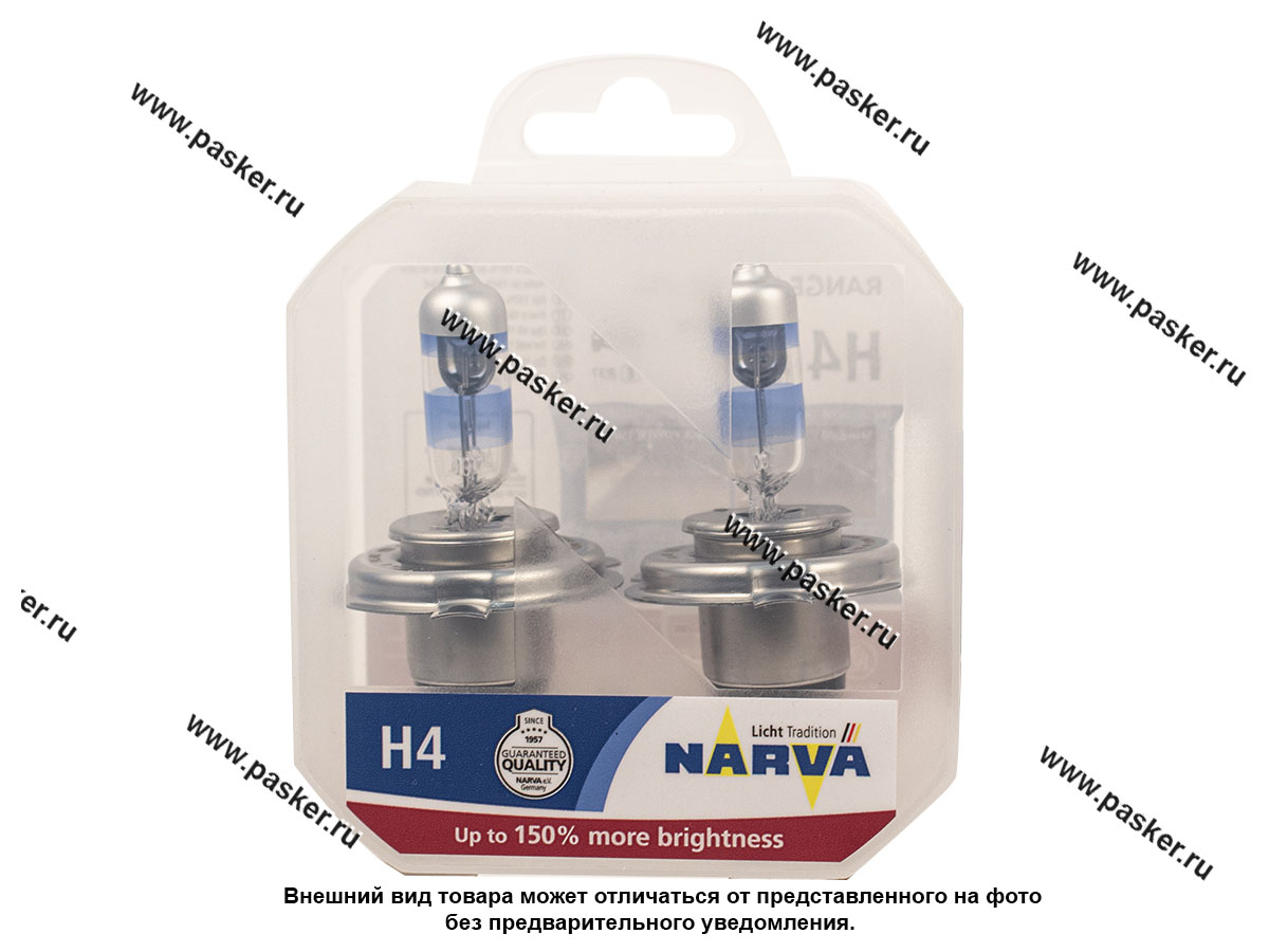 Купить Лампа галоген 12V H4 60/55W P43t NARVA RANGE POWER +150% 480692100  58032 по выгодной цене в интернет-магазине «АвтоПаскер»