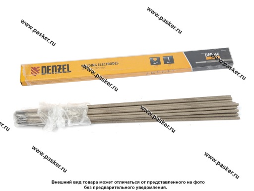 Фото: Электрод сварочный DER-46 диам 4мм 1кг рутиловое покрытие Denzel 97516