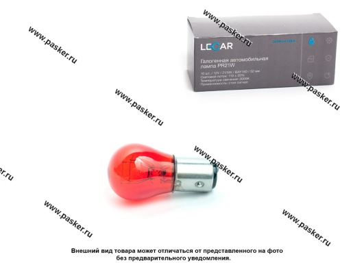 Фото: Лампа 12V21/5W BAY15d LECAR красная