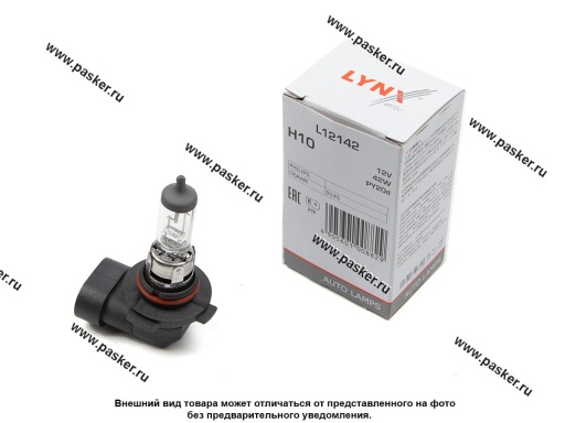 Фото: Лампа галоген 12V H10 42W PY20D LYNXauto L12142