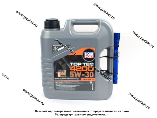 Фото: Масло LIQUI MOLY 5W30 Top Tec 4200 API SN C3 4л син Фонарик в подарок SALE Фото: Масло LIQUI MOLY 5W30 Top Tec 4200 API SN C3 4л син Фонарик в подарок SALE