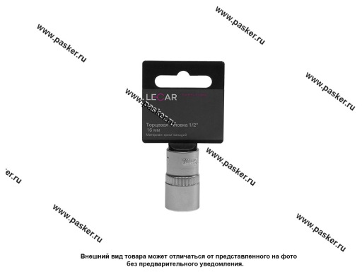 Фото: Головка торцевая 16 1/2 короткая 6-гранная LECAR