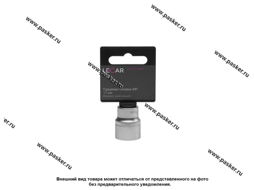 Фото: Головка торцевая 17 3/8 короткая 6-гранная LECAR