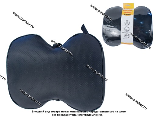 Фото: Подушка Garde на подголовник 30х28см карабин эко-кожа перфорация черная GTX06PB