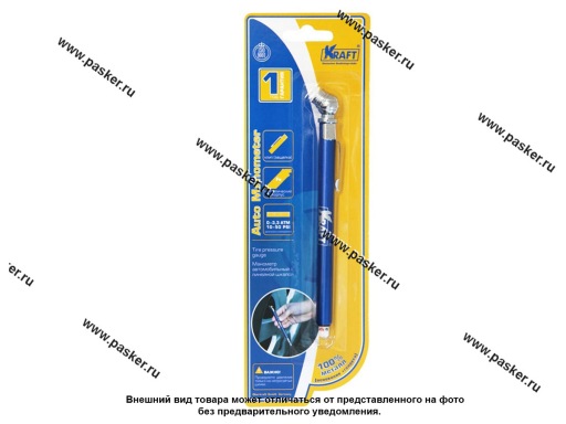 Фото: Манометр шинный KRAFT линейный 830001