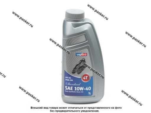 Фото: Масло LUXE 4-х тактное 10W40 Standart API SG JASO MA 1л п/с