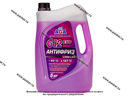Фото: Антифриз AGA-42 G12 evo AGA329LL 5кг фиолетовый