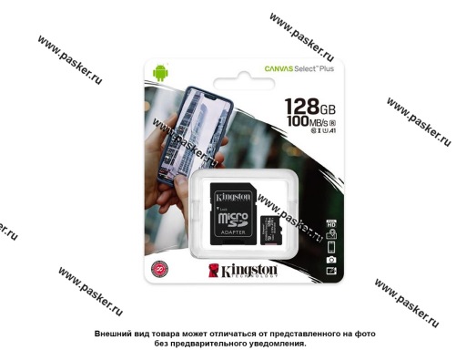 Фото: Карта памяти Micro SDXC 128Гб Kingston Canvas Plus A1