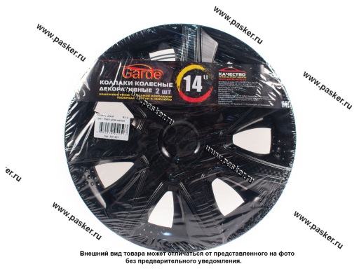 Фото: Колпаки R-14 Джой Black Gloss 2шт Garde GK1451
