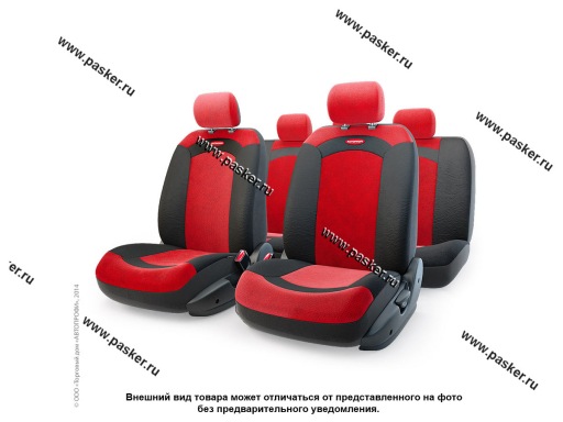 Фото: Чехлы универсальные AUTOPROFI Extreme XTR-803 BK/RD (M) черные/красные