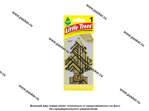 Фото: Ароматизатор LITTLE TREES Елочка золото Фото: Ароматизатор LITTLE TREES Елочка золото