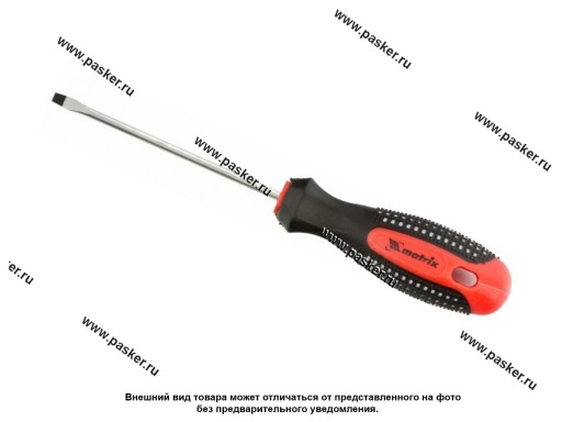 Фото: Отвертка шлицевая 3* 80 3к рукоятка anti slip Fusion Matrix 11406