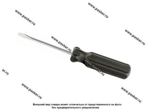 Фото: Отвертка шлицевая 4* 75 пластиковая рукоятка Sparta 13203