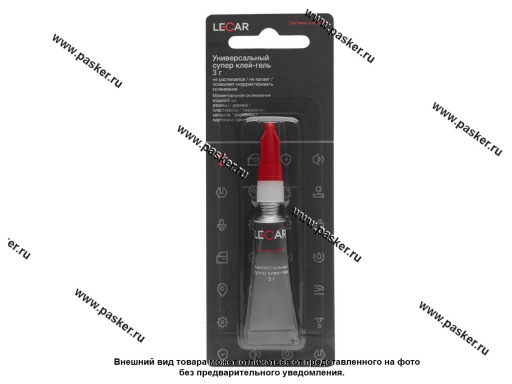 Фото: Клей LECAR Супер Гель 3гр