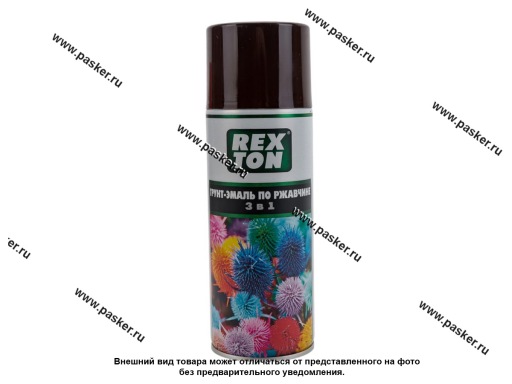 Фото: Краска по ржавчине Шоколадно-коричневая REXTON RT150.40 520мл аэрозольная