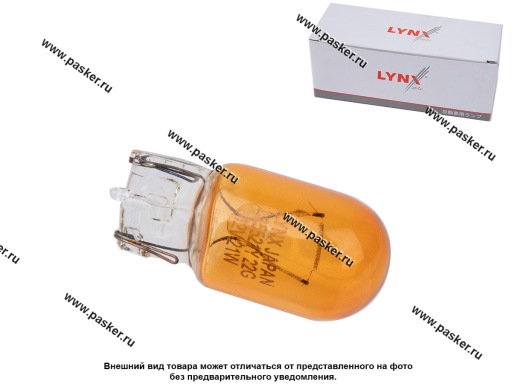Фото: Лампа 12V21W T20 W3X16d AMBER LYNXauto L15521Y [упаковка 10 шт.]