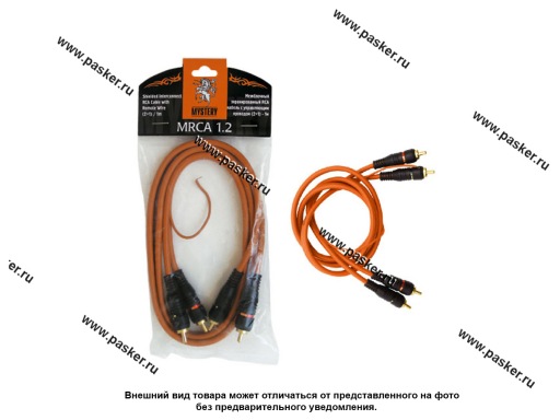 Фото: Кабель RCA 2-х канальный 1м MYSTERY MRCA 1.2С