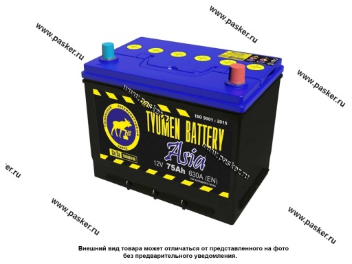 Фото: Аккумулятор Тюмень Asia 75Ач EN630 260х170х220 обр/п