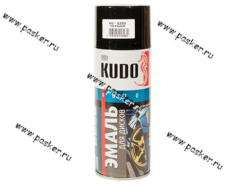 Фото: Краска для дисков Черная KUDO KU-5203 520мл аэрозольная