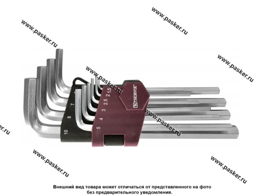 Фото: Ключи шестигранные 10 предметов 1,5-10 Thorvik HK10S