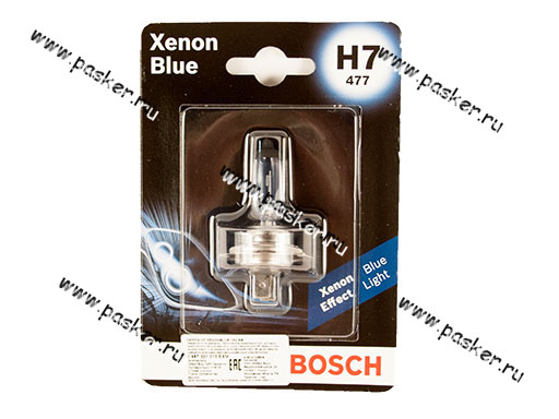 Лампа галоген 12V H7 55W PX26d BOSCH XENON BLUE 013