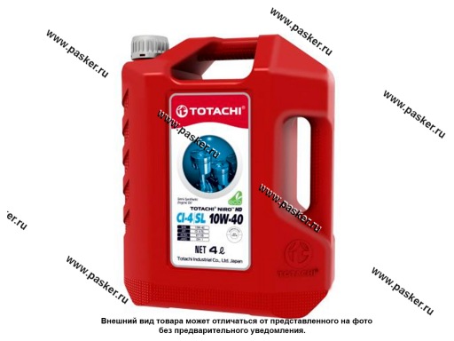 Фото: Масло TOTACHI NIRO 10W40 HD API CI-4/SL 4л п/с