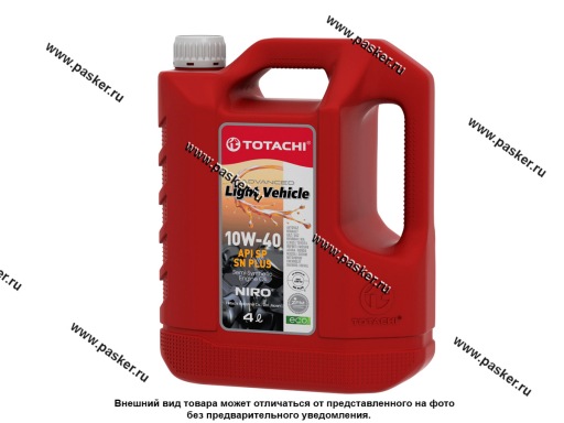 Фото: Масло TOTACHI NIRO 10W40 LV API SP/SN PLUS 4л п/с