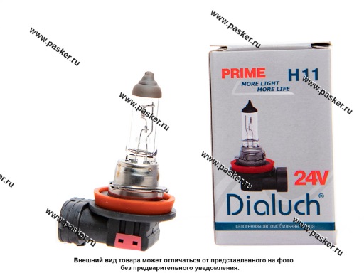 Фото: Лампа галоген 24V H11 70W DiaLuch Prime CLEAR DIALUCH BOX