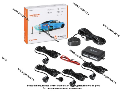 Фото: Парковочный радар AIRLINE AEAW002 черный 4 датчика звуковой зуммер