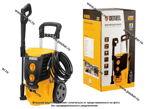 Фото: Мойка DENZEL 2200Вт 380л/ч 180бар алюм помпа R-180