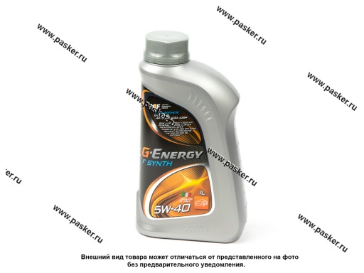 Фото: Масло G-Energy  5W40 F Synth API SP ACEA A3/B4 1л син