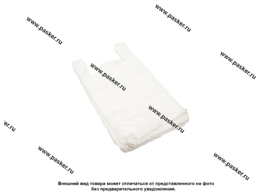 Фото: Пакет майка ПНД 28+13х58 см 12мкм белые 100шт