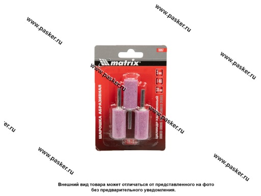 Фото: Шарошки абразивные цилиндр удлин 19x38мм хвостовик 6 мм F46, 3шт Matrix 76007