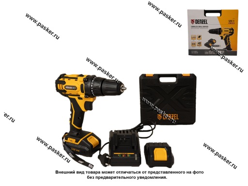 Фото: Шуруповерт аккумуляторный CDL-12-02BM Li-Ion 12В 2акк Denzel 26105