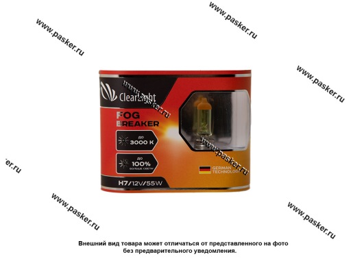 Фото: Лампа галоген 12V H7 55W PX26d Clearlight Fog Breaker (Duobox) MLH7FBR