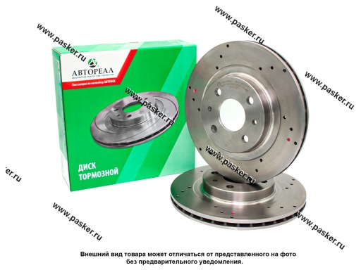 Фото: Диск тормозной 2112 1118 Калина 2170 Priora AVTOREAL R14 передний перфорация ABP12-3501070