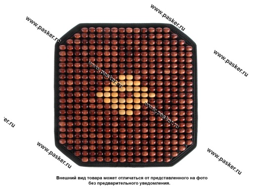 Фото: Накидка на сиденье деревянная массажная Nova Bright 48146 коврик