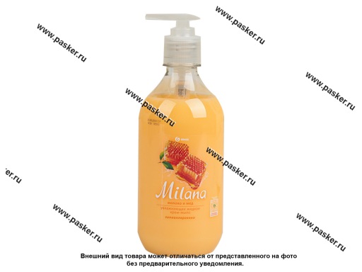 Фото: Крем-мыло GraSS Milana молоко и мед с дозатором 500мл 126100