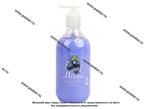 Фото: Крем-мыло GraSS Milana черника в йогурте с дозатором 500мл 126300