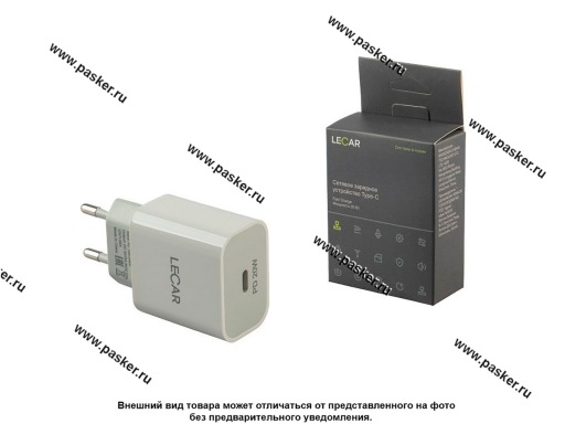 Фото: Зарядное устройство вилка LECAR 1 выход type C