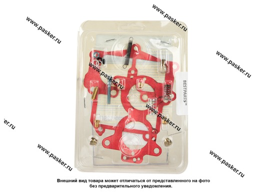 Фото: Ремкомплект карбюратора К-126ГМ ГАЗ 24 красная диафрагма блистер BESTPARTS BPRK1262410