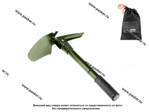 Фото: Лопата саперная LECAR складная металл в чехле 400*90 мм