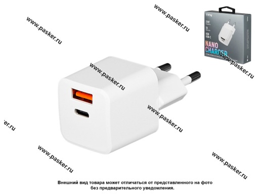 Фото: Зарядное устройство сетевое USB Type-C быстрое TFN-WCRPD11