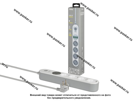 Фото: Сетевой фильтр + 4 USB TFN-POWER6WH