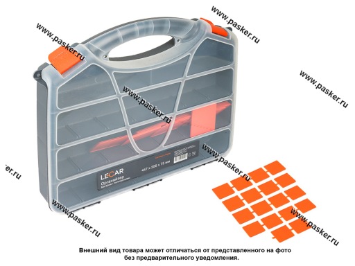 Фото: Ящик органайзер LECAR 18', 447х355х75 мм.