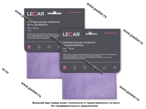 Фото: Салфетка микрофибра LECAR 30х40см
