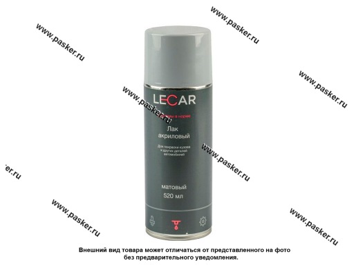 Фото: Лак LECAR акриловый матовый 520 мл аэрозольный