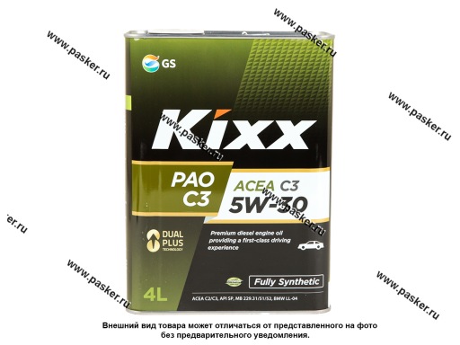 Фото: Масло KIXX  5W30 PAO API SN ACEA С2/C3 4л син L209144TE1/L209144TR1