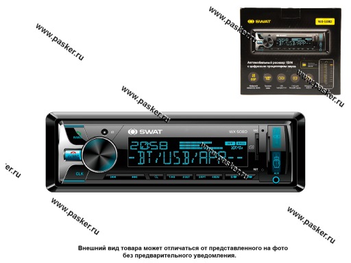 Фото: Автомагнитола SWAT SD/MP3/USB/BT 4х50 WX-508D