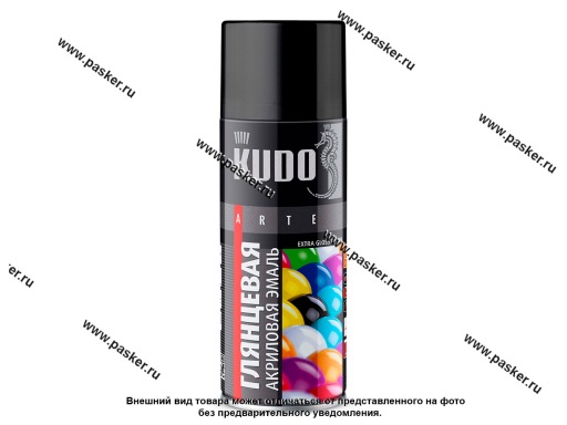 Фото: Краска Черная глянцевая KUDO RAL 9005 520мл акриловая аэрозоль